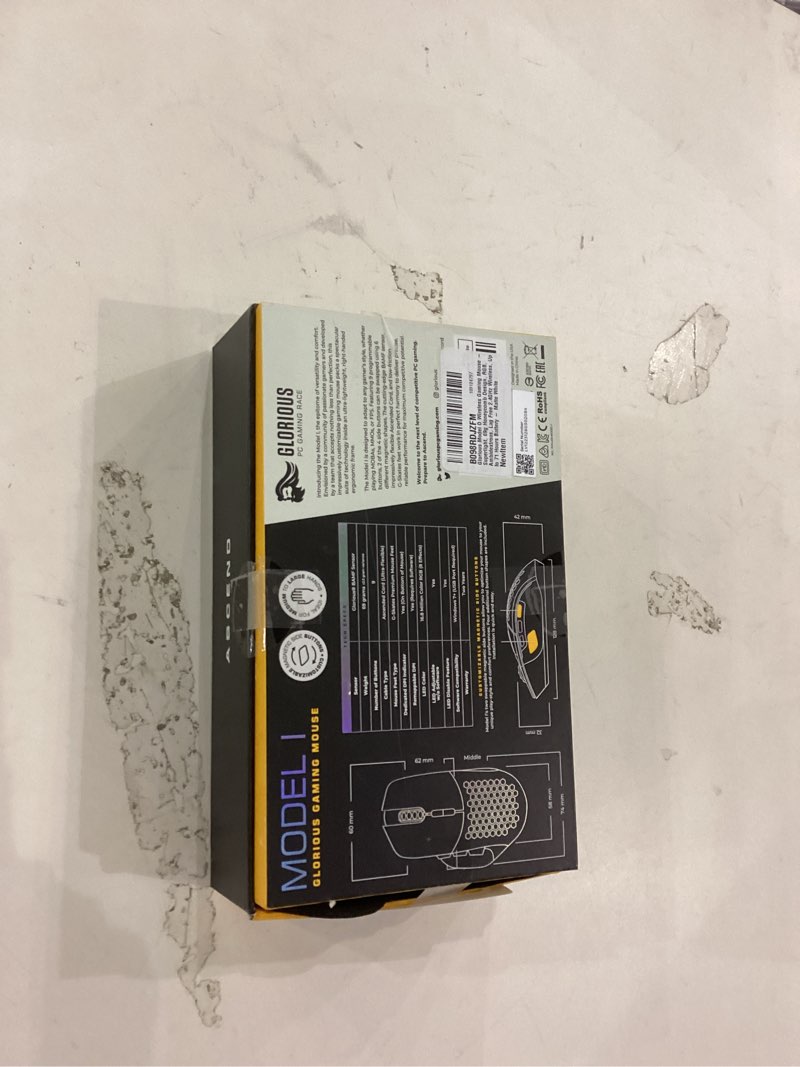 Condition photo showing As Is for Glorious Model O Wireless Gaming Mouse - Superlight, 69g Honeycomb Design, RGB, Ambidextrous, Lag Free 2.4GHz Wireless, Up to 71 Hours Battery - Matte White