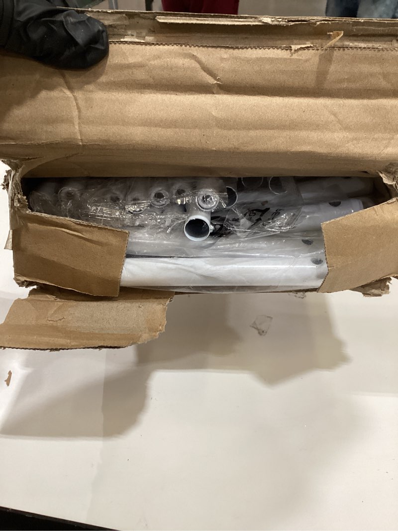 Condition photo showing As Is for Whitmor 36 Pair Over The Door Shoe Organizer, 12 Tier Hanging Shoe Organizer, Heavy Duty Metal & Mesh Shoe Holder, Hanging Shoe Rack for Closet Organizer & Storage, 69"L x 21.7"W x 7.5"H, White Shoe Rack White