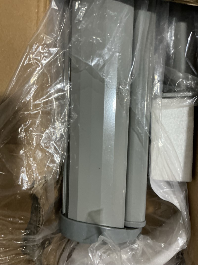 Condition photo showing As Is for maybe damaged rpgt retractable side awning 71\"x118\", aluminum patio privacy screen with removable base, weather resistant outdoor sun shade for patio balcony poolside, gray (gray, 71\"x118\") gray 71\"x118\"