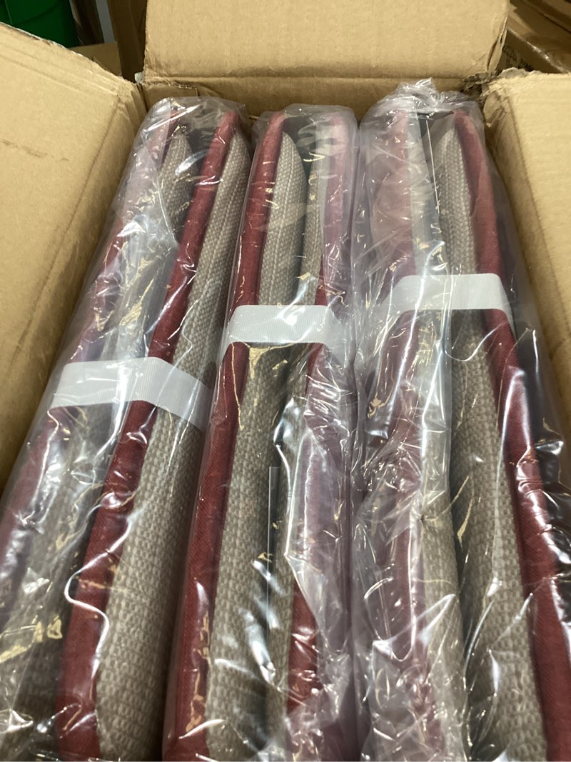 Condition photo showing Good Condition for sweet home collection chair cushion memory foam pads tufted slip non skid rubber back u-shaped 17" x 16" seat cover, 6 pack, wine burgundy