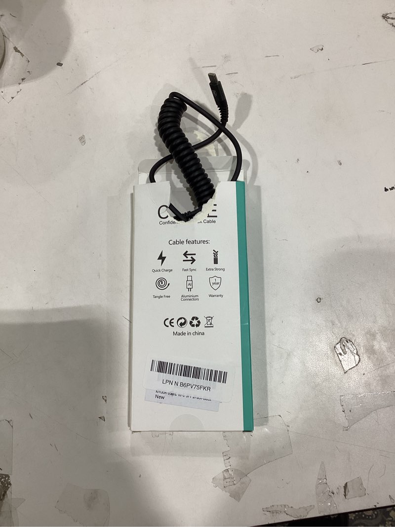 Condition photo showing Good Condition for USB C to C Cable 3ft 2Pack Coiled USB C Charger Cable for Car Type C Fast Charging Cable for iPhone 17/16/15/Plus/Pro/Pro Max/Samsung Galaxy S23 3FT Black