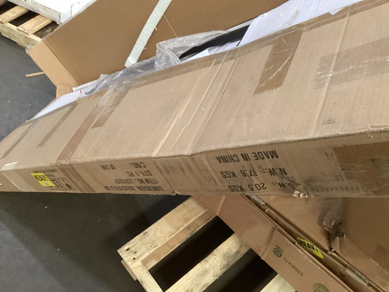 Condition photo showing As Is for HSH Reversible L Shaped Computer Desk, Metal and Wood Rustic Corner Desk, Industrial Writing Worksta