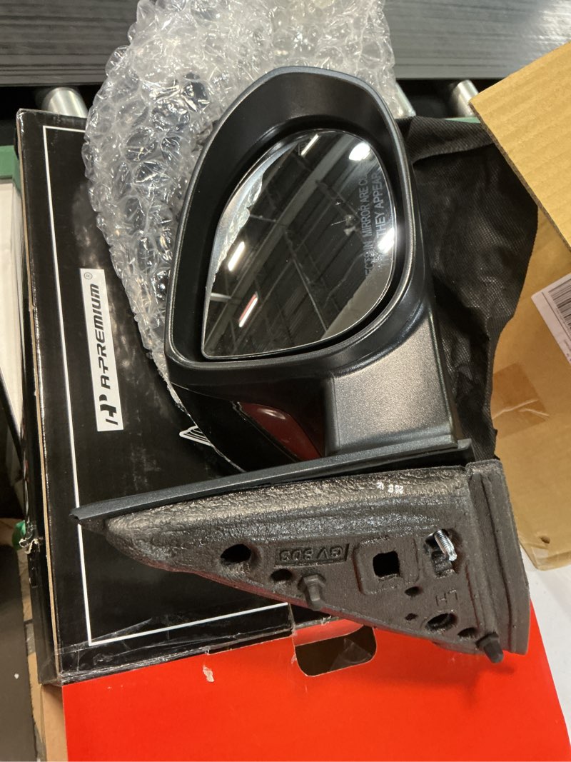 Condition photo showing Good Condition for a-premium pair (2) driver and passenger side power door mirror - compatible with mazda 6 2009-2010 - heated manual folding black outside rear view mirror w/blind spot detection and puddle light