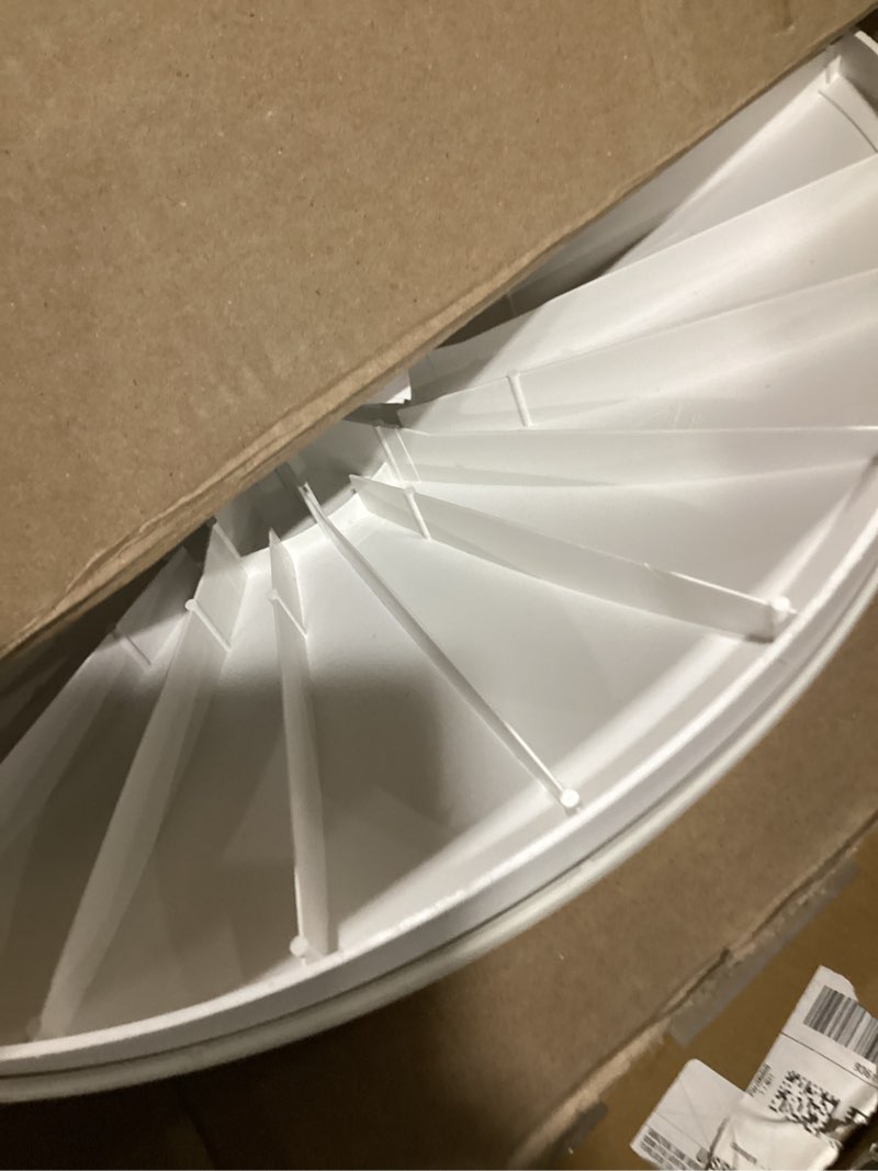 Condition photo showing As Is for holmes 12 inch oscillating table fan 3 speeds 75 degree wide angle oscillation 15 degree adjustable head tilt quiet cooling for home office bedroom manual control white white 12 inch