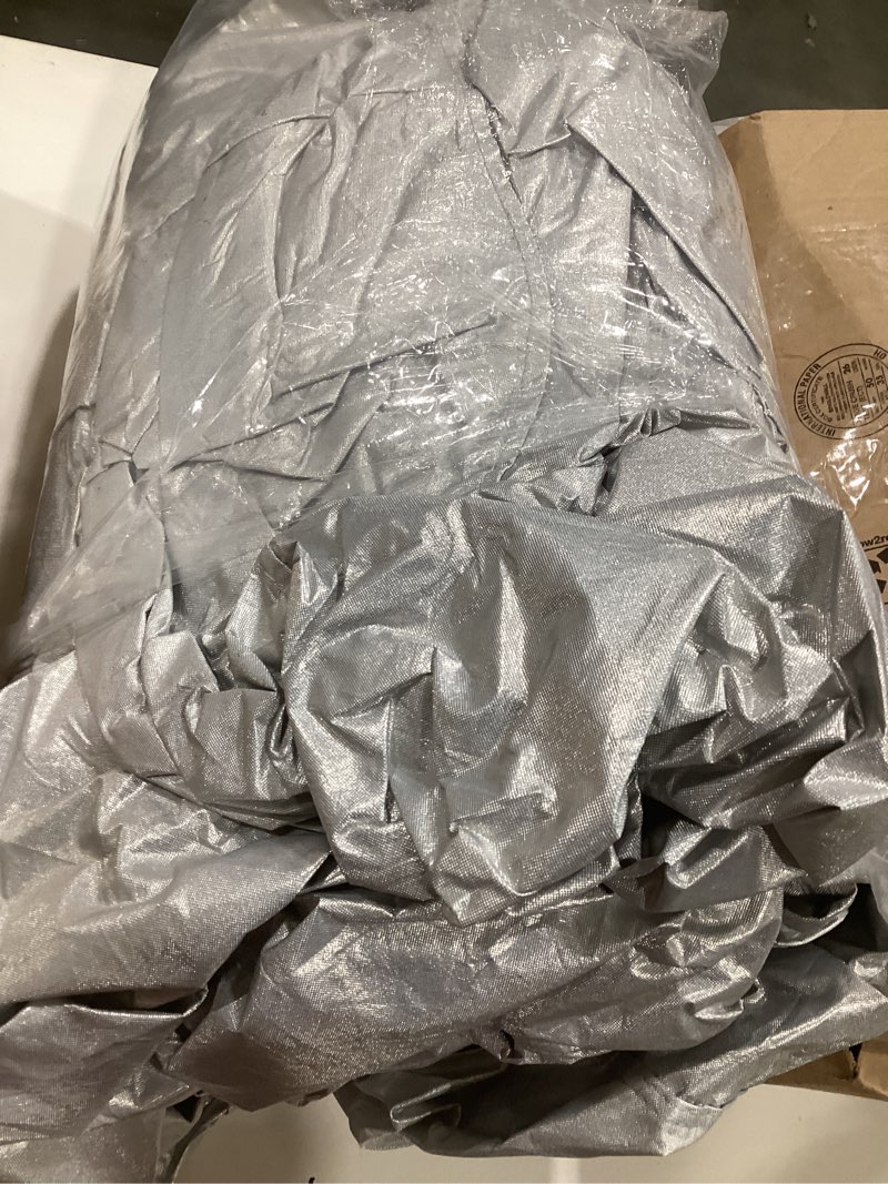 Condition photo showing As Is for ezyshade 10-layer waterproof car cover. see vehicle size-chart for accurate fit. all weather full exterior outdoor covers for suv mpv jeep. sun uv rain snow wind protection. size s0 (see size chart)