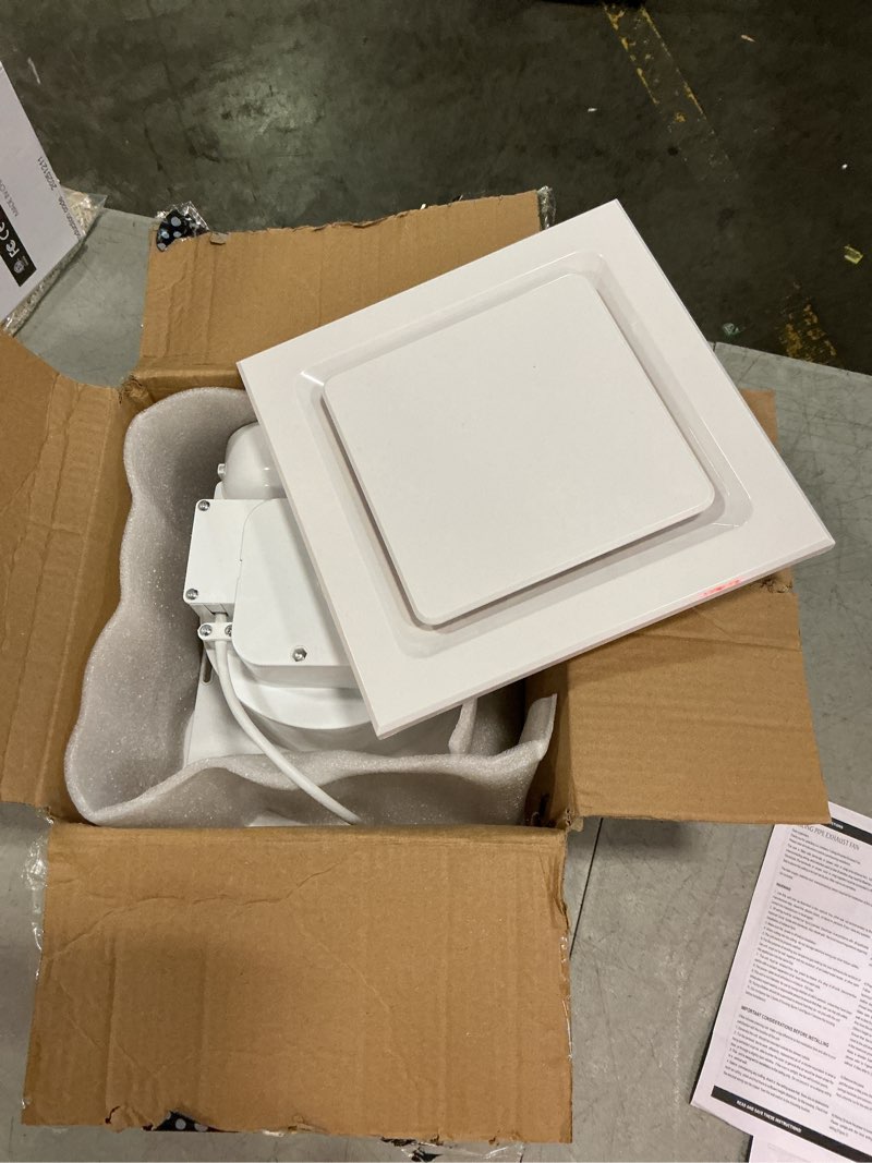 Condition photo showing New/Like New for bathroom exhaust fan without light, ceiling mount ventilation fan bathroom extractor 110v bathroom fan for kitchen 120cfm 1.2sones (square)