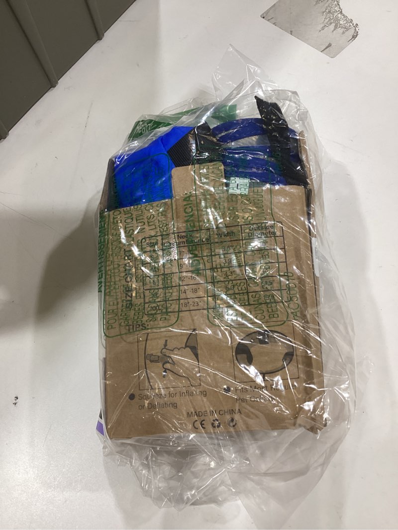 Condition photo showing Good Condition for Supet Raised Inflatable Dog Cone Collar to Stop Licking, Soft Dog Cone Alternative After Surgery, Pet Neck Donut Collar for Small Medium Large Dogs Solid Blue L(Neck 12"-16")