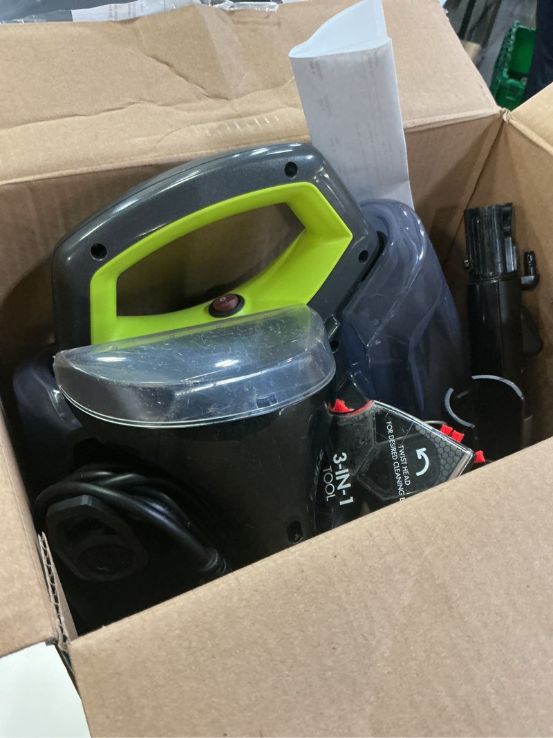 Condition photo showing As Is for bissell little green premier pet portable deep cleaner