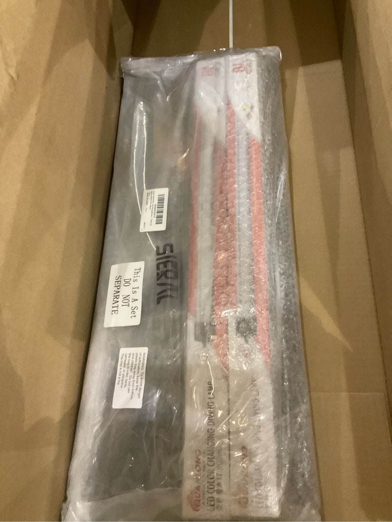 Condition photo showing New/Like New for Sieral Aquarium Lids Polycarbonate Canopy with LED Light 2 Pcs Set 22.95 x 16.61 x 0.12 Inch for 75/90/110 Gallon with Center Brace Aquariums Cover Fish Tank Lid with a Hook Knife, Black Black 48 x 18 Inch