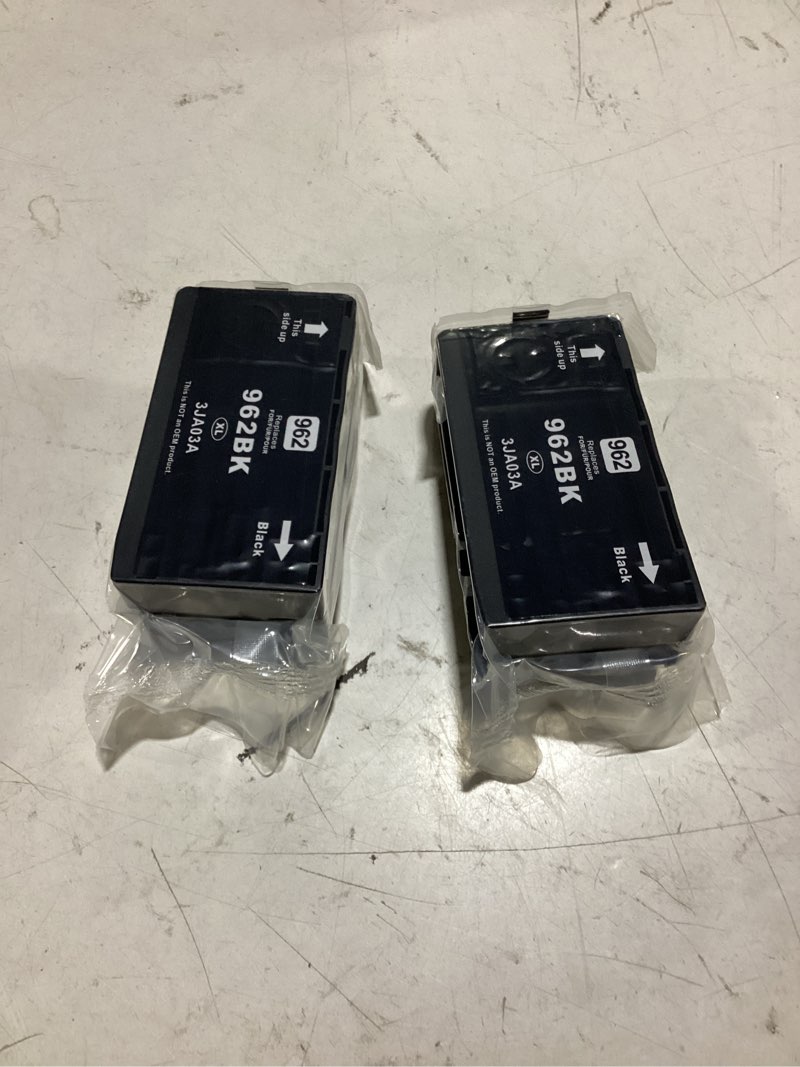 Condition photo showing Good Condition for 962xl black ink cartridges combo pack replacement for hp 962 xl work for 9010e 9012 9020e 9019 9010 9015 9025e 9020 9018e 9018 printers and 9025 9012e series printer v24.3.1 chips (2 pack black)