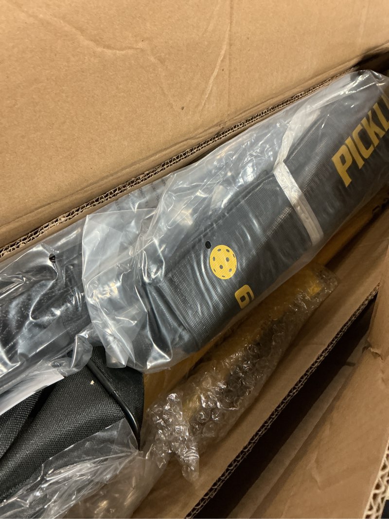 Condition photo showing New/Like New for Pickleball Set Net with 4 Paddles, 6FT/11FT/22FT Portable 3-in-1 Pickle Ball Net with Carry Bag, Pickleballs, Designed for All Weather Conditions 3-in-1 pickleball net with rackets