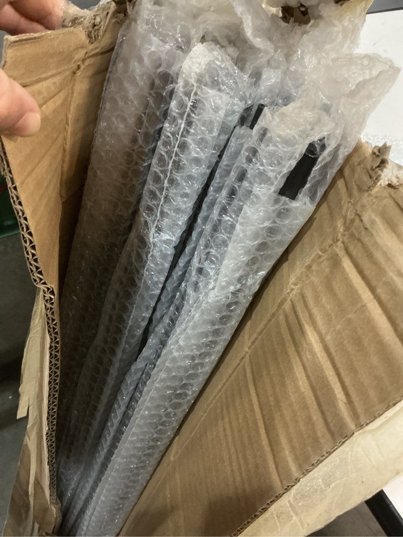 Condition photo showing Good Condition for 30 Pack 44'' Wrought Iron Balusters, Hollow Straight Bar Metal Baluster for Decks, Iron Balusters for Staircase Interior Decorative Stair Deck Railing 1/2-inch Satin Black Deck Spindles