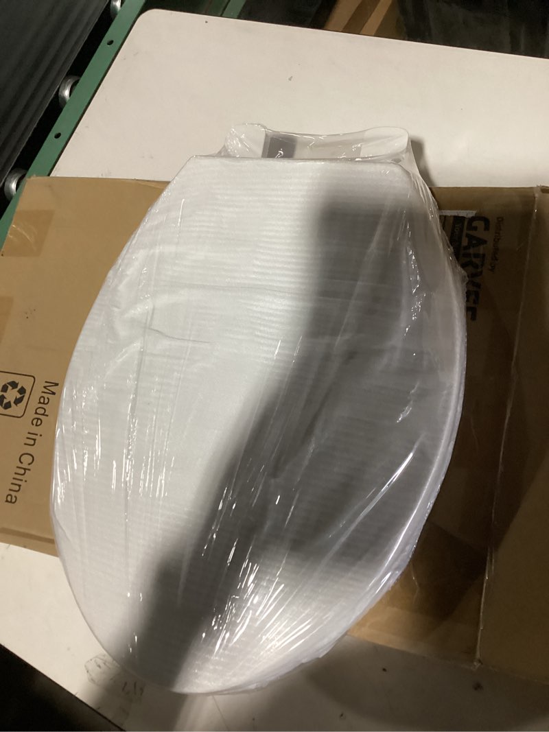 Condition photo showing New/Like New for Elongated Toilet Seat with Slow Close, Quiet Close, Never Loosen Durable Lid, Easy to Install & Clean, 19 Inch, White, Polypropylene (PP) White, Standard Elongated (19?)