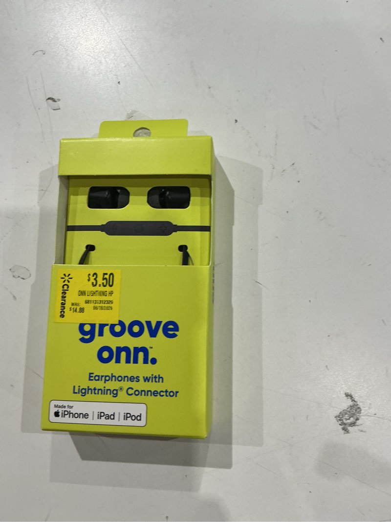 Condition photo showing Good Condition for onn earphones with lightning connector, lilac
