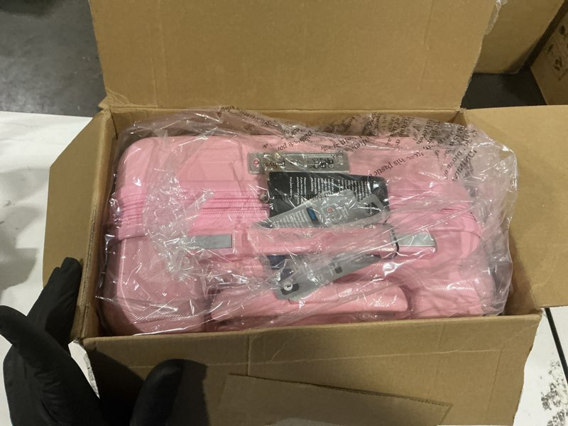 Condition photo showing New/Like New for kono carry on luggage 22x14x9 airline approved 20 inch expandable, pink | lightweight pc+abs carry-on luggage, durable hardshell suitcase with 360° spinner wheels, tsa lock, ideal for 1-3 days trips 20" pink