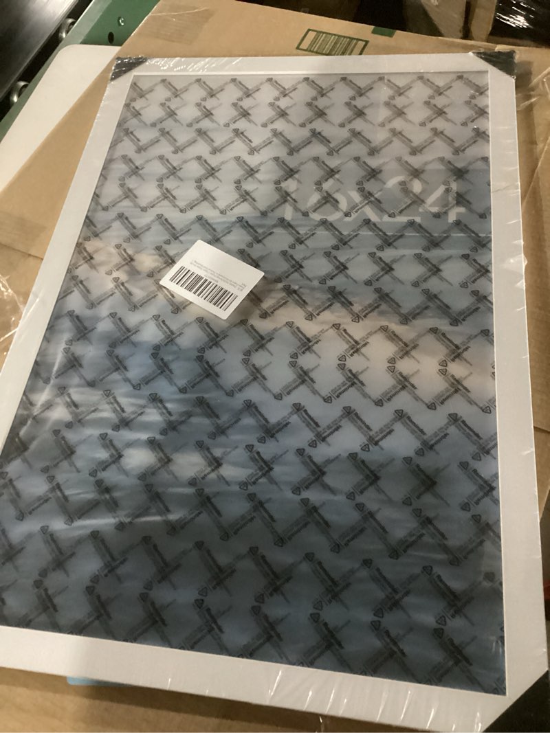 Condition photo showing New/Like New for 16x24 picture frame, classic white 16 x 24 poster frame for horizontal or vertical wall mounting, 1 pack white 16x24