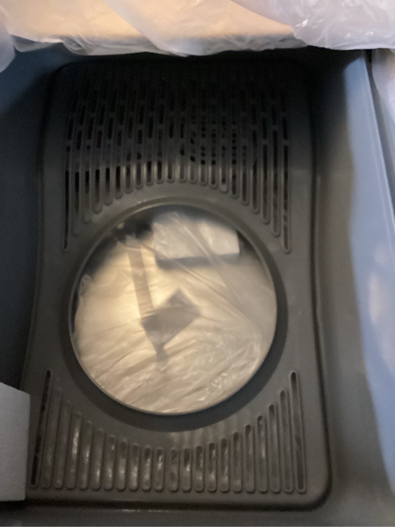 Condition photo showing Good Condition for Kettnjoy Top Entry Cat Litter Box with Lid, Stainless Steel XXL Enclosed Cat Kitty Litterbox, Extra Large Metal High Side Litter Pan Tray Box Enclosure Easy Cleaning Anti-Leakage Grey