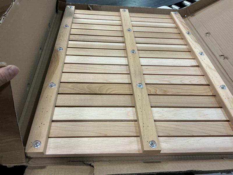 Condition photo showing Good Condition for bingaai Cedar Wood Shower Mat, Cedar Wooden Bath Mats, Wood Bath Mat 31.5 × 23.6 in, Shower Stall Mat Non-Slip for Bathroom Bathtub Spa Sauna Garden Home, Wooden Floor Mat Large for Indoor and Outdoor straight 31.5" x 23.63" (Rectangular)