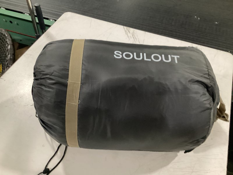 Condition photo showing Good Condition for 3-4 season sleeping bag for adults & kids, lightweight warm cold weather camping bag with waterproof compression sack – portable for hiking, backpacking, traveling & outdoor adventures dark grey 87*33