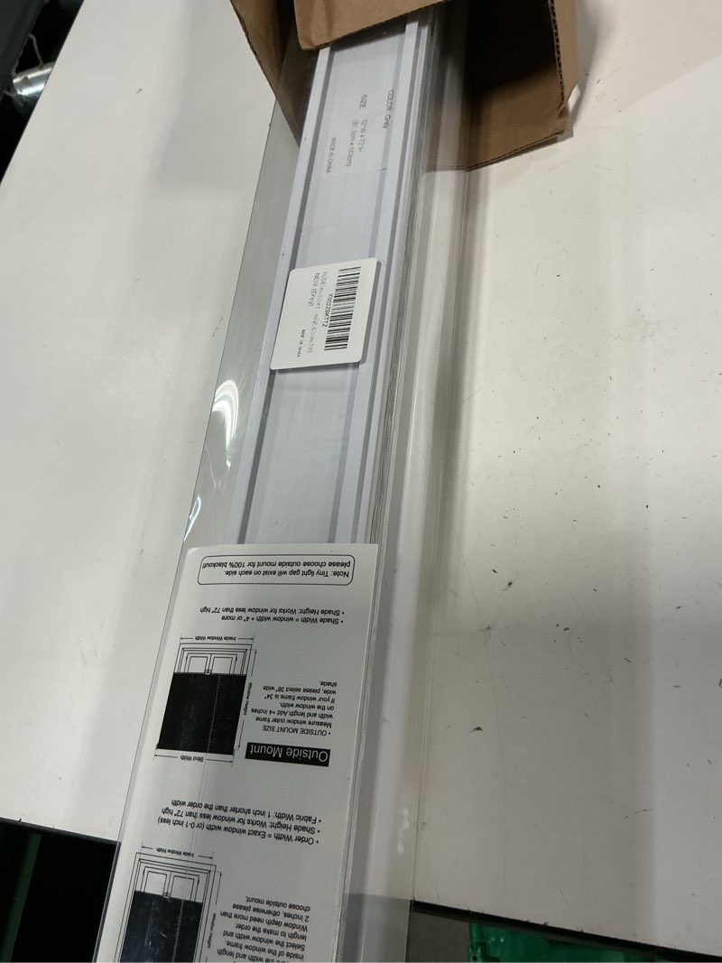 Condition photo showing New/Like New for zebra roller window blinds,custom cut to size,roller blinds dual layer roller shade blinds, gray,fixed 72 incheshigh,32 inches width gray 32"w x 72"h