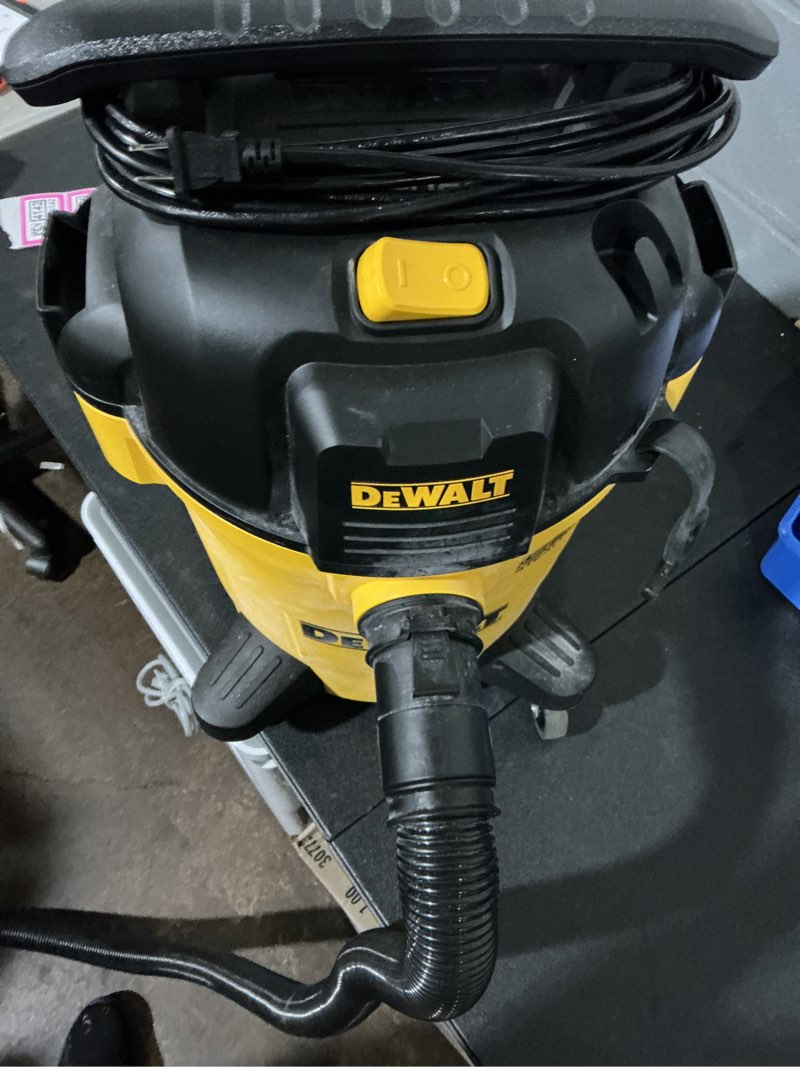 Condition photo showing As Is for dewalt stealthsonic quiet 6-gallon 4 hp corded wet/dry shop vacuum