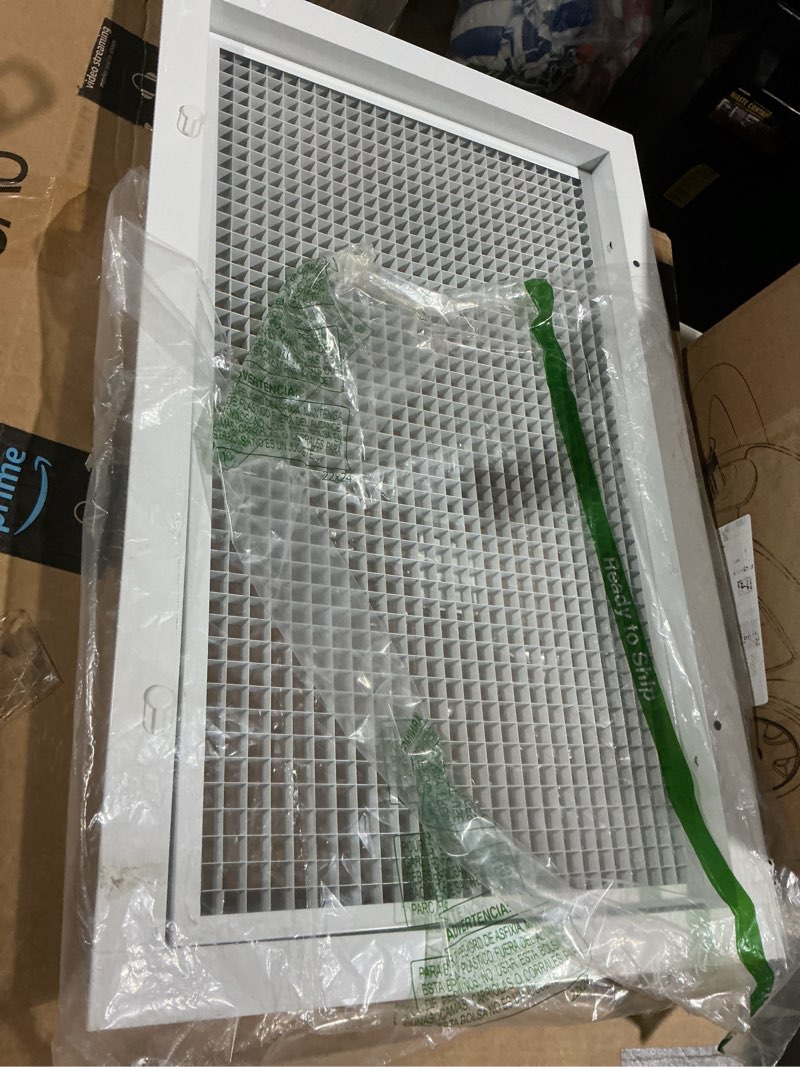 Condition photo showing As Is for 25"W x 16"H [Duct Opening Size] Steel Return Air Grille, Air Return Vent Cover for Ceiling and Sidewall - HVAC Air Vent Covers - [Outer Dimensions: 26.75"W x 17.75"H]