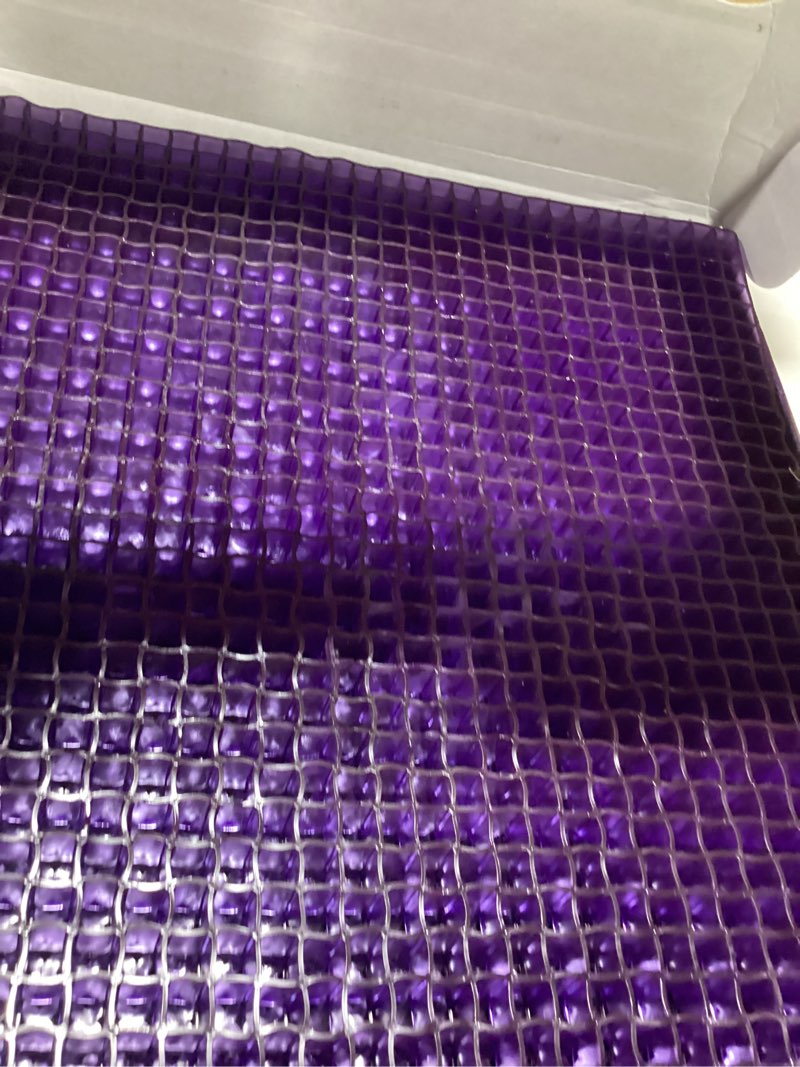 Condition photo showing As Is for purple double seat cushion | pressure reducing grid designed for ultimate comfort | designed for office chairs | made in the usa