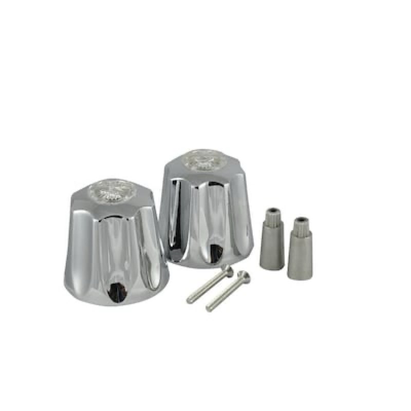 Danco Chrome 2 -Handle Knob Shower Faucet Handle 2 -Pack