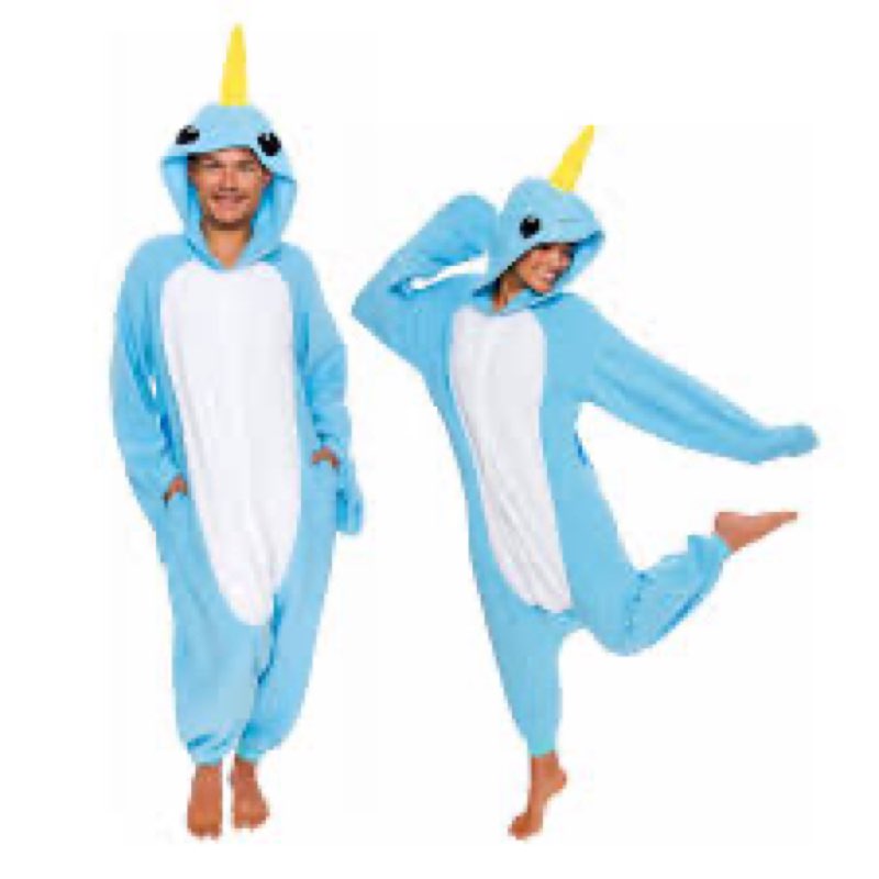 Spooktacular Creations Halloween Narwhal Unisex Costume, Adult Animal Costume Halloween Party