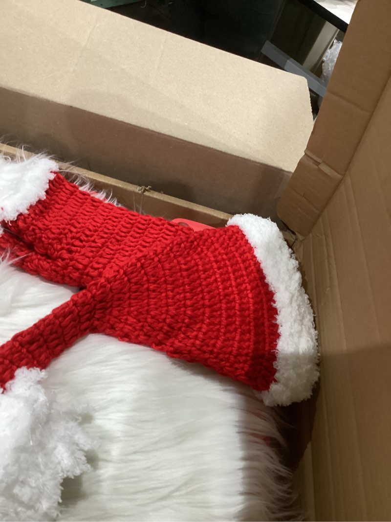 Velmitten 3 Set Christmas Newborn Photography Props Mini Red Sleigh Newborn Photography Basket Chris