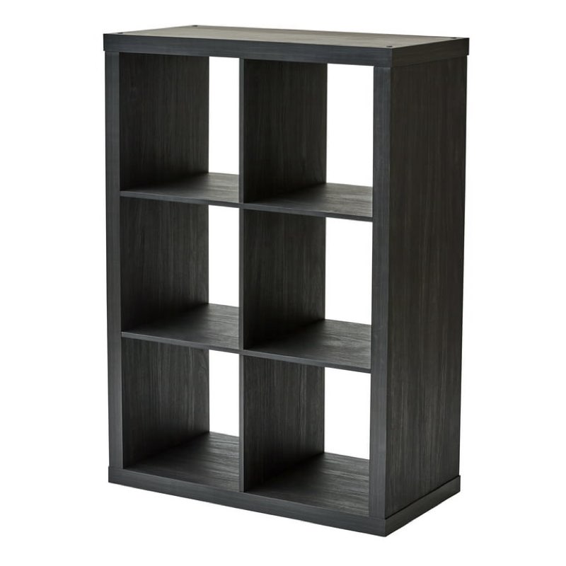 better homes & gardens 6 cube storage organizer, charcoal