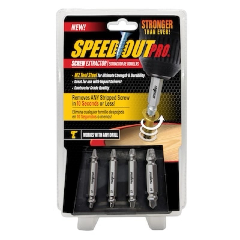 speedout 4 -pack hss double-ended 2-in screw extractor set