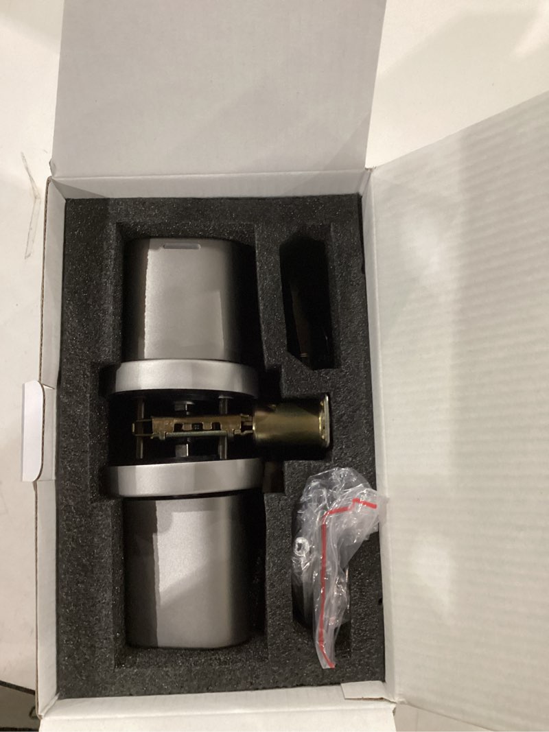 Condition photo showing New/Like New for Door Lock Knob with Keypad Keyless Entry Door Knob Electric Coded Indoor Door Knob for Interior Doors Thickness up to 2-1/4", Bedroom, Home Office, Garage, 4xAA Alkaline Battery, M1 Silver K silver