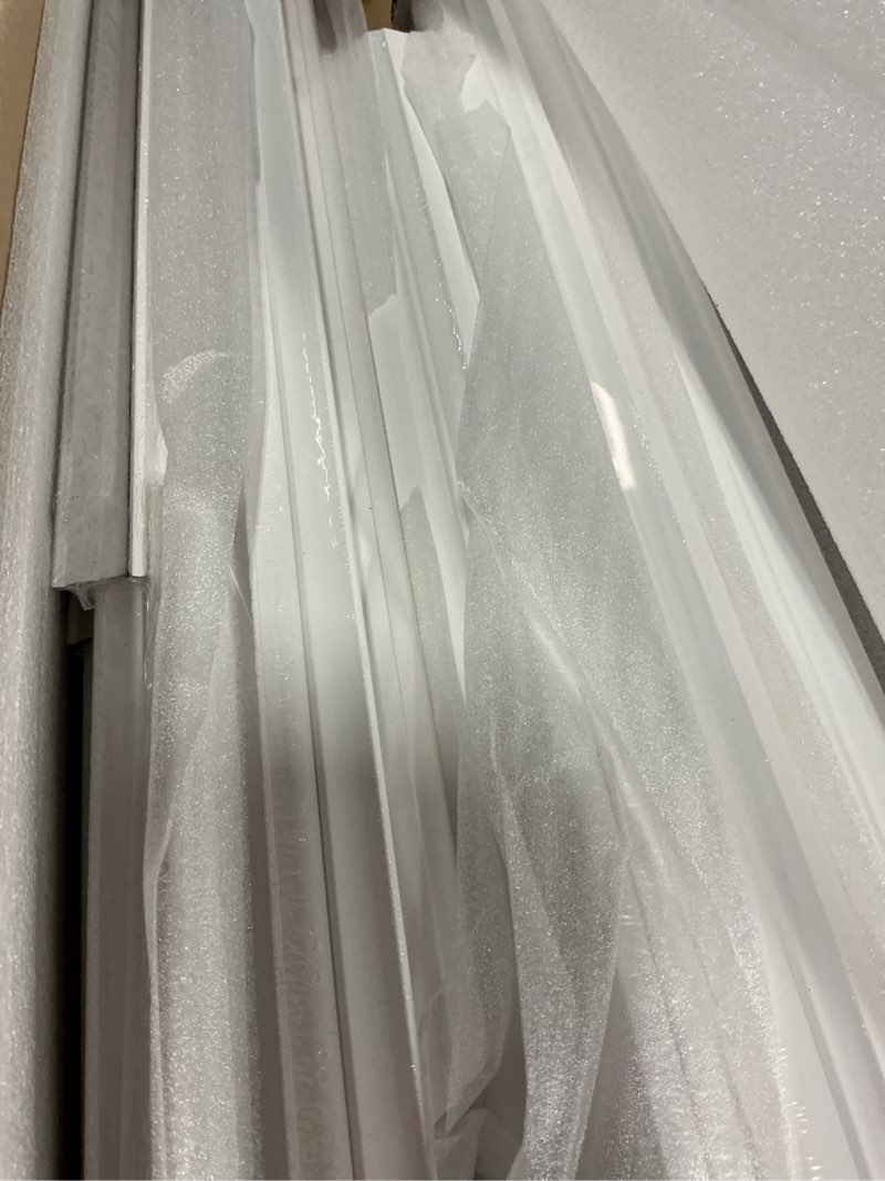 Condition photo showing New/Like New for art3d premade bilinear frame accent molding set, pre-cut decorative wainscoting panel for home décor, ready-to-assemble glue-on wall trim for living room bedroom corridor, 6 separate bilinear frame separate bilinear frame white