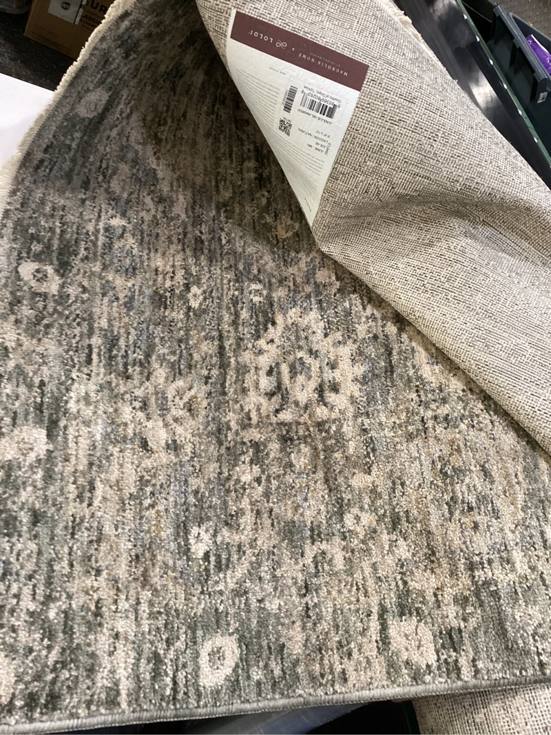 Condition photo showing Good Condition for loloi magnolia home by joanna gaines junie collection jue-06 lagoon/natural 9'-6" x 13', .38" pile height, area rug lagoon / natural 9'6" x 13' (rectangular)