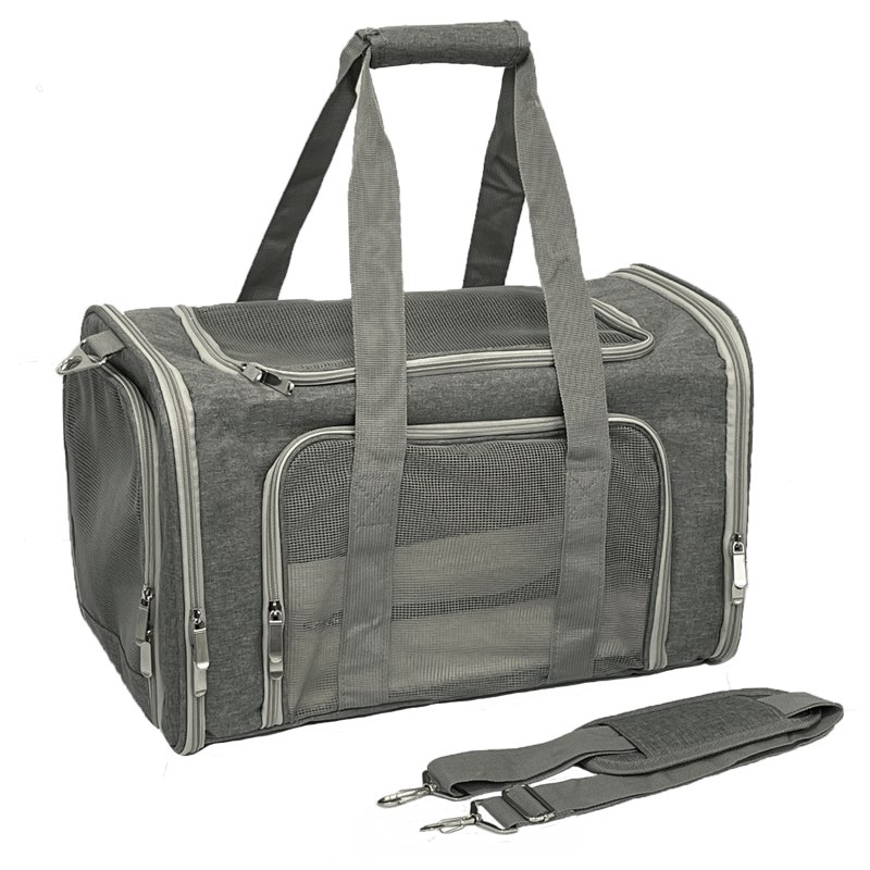 Lioneon Pet/Dog/Cat/Puppy Soft-Sided Travel Carrier for Small/Medium Up to 15LB - Gray