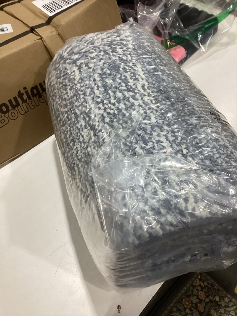 Condition photo showing Good Condition for olanly bathroom runner rugs mat 59x20, extra soft absorbent microfiber bath rugs, rubber backing, quick dry, washable long bath mats for bathroom floor, tub and shower, home decor accessories, blue 59" x 20" blue