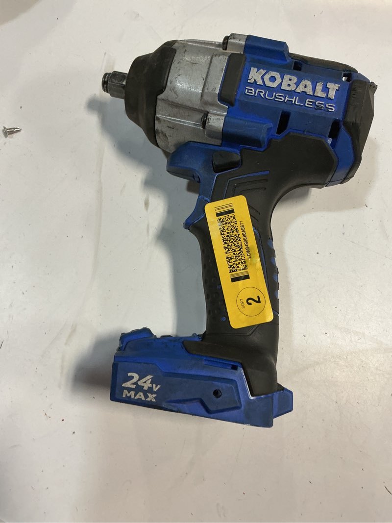 Condition photo showing As Is for Kobalt 24-volt Variable Speed Brushless 1/2-in Drive Cordless Impact Wrench (Battery Not Included