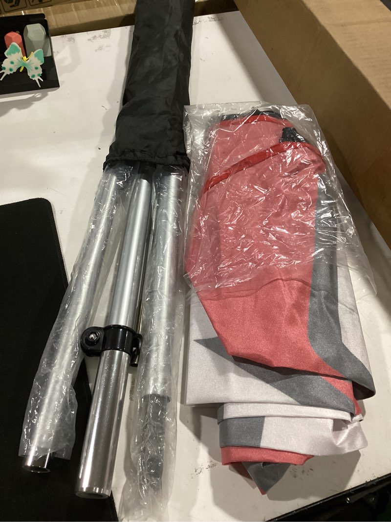 Condition photo showing As Is for lookourway feather flag pole kit - 12 feet tall advertising flag banner with fiberglass pole kit and ground spike for business promotion - convenience store flag - lottery (10m1200145)