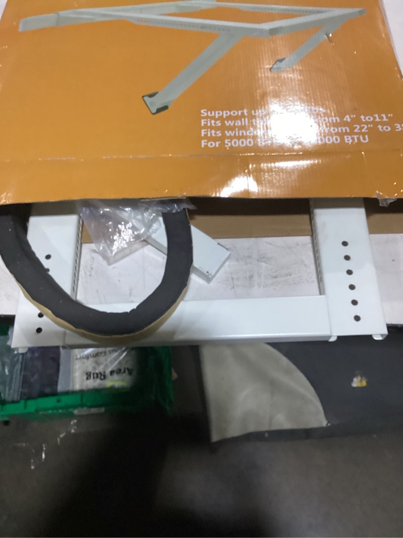 Condition photo showing As Is for jeacent universal window air conditioner support bracket no drilling ,no tools, heavy-duty window ac bracket supports up to 200lbs, fits single or double hung windows