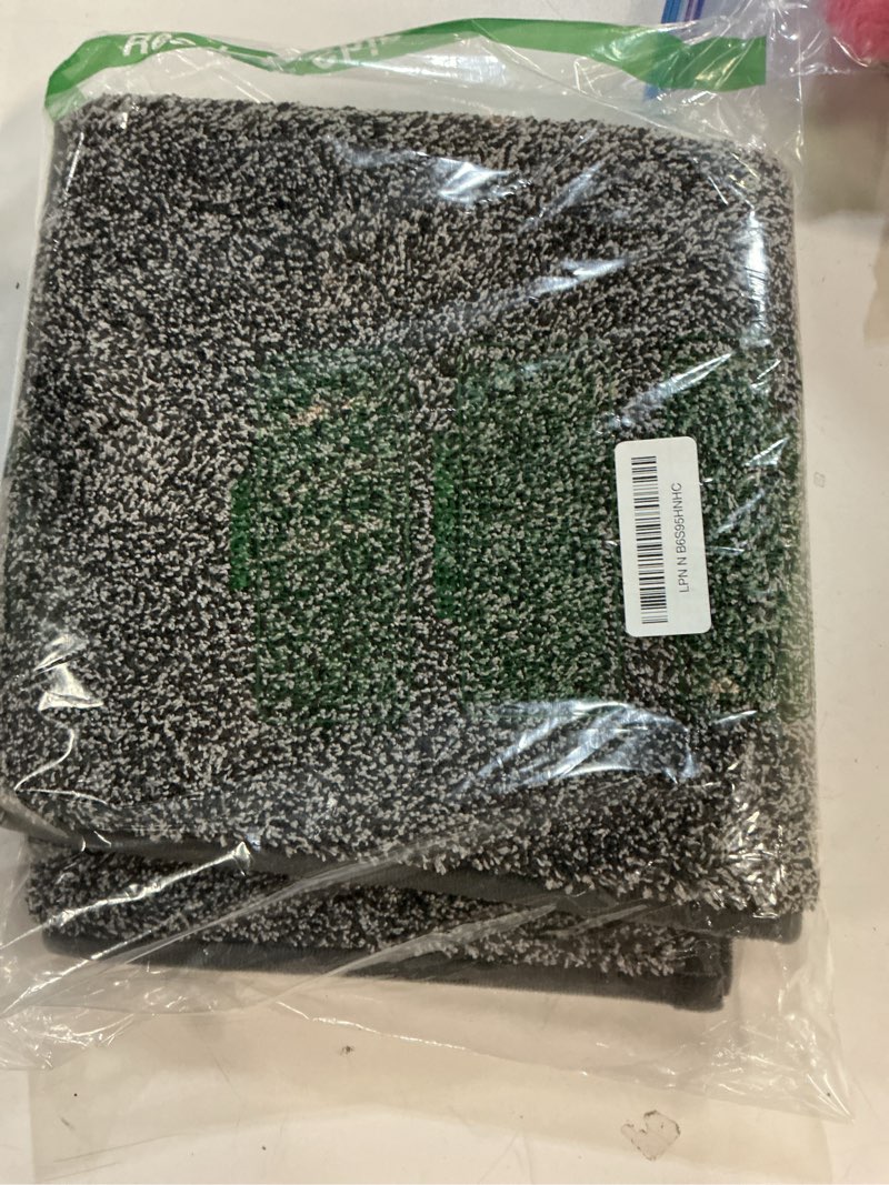 Condition photo showing Good Condition for PURRUGS Dirt Trapping Door Mat 20" x 31.5", Non-Slip Machine Washable Entry Rug, Shoe Scraper, Dog Doormat, Super Absorbent Welcome Mat for Front & Back Door, Muddy Shoes & Paws, Light Grey-Dark Grey Light Grey-dark Grey 20" x 31.5"