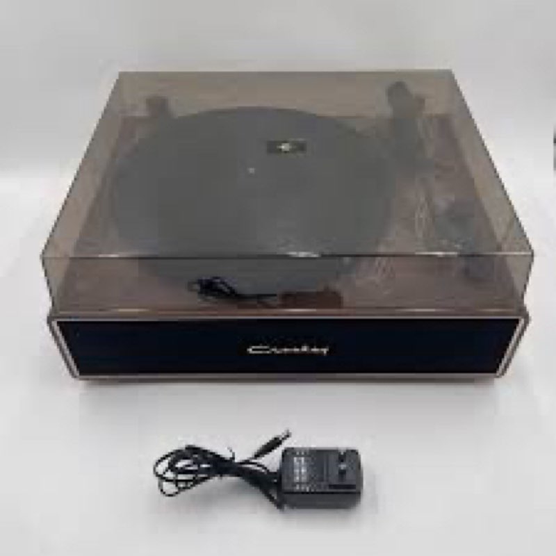 crosley cr6046a-wagl stave 2-speed bluetooth record player turntable with built-in speakers, walnut