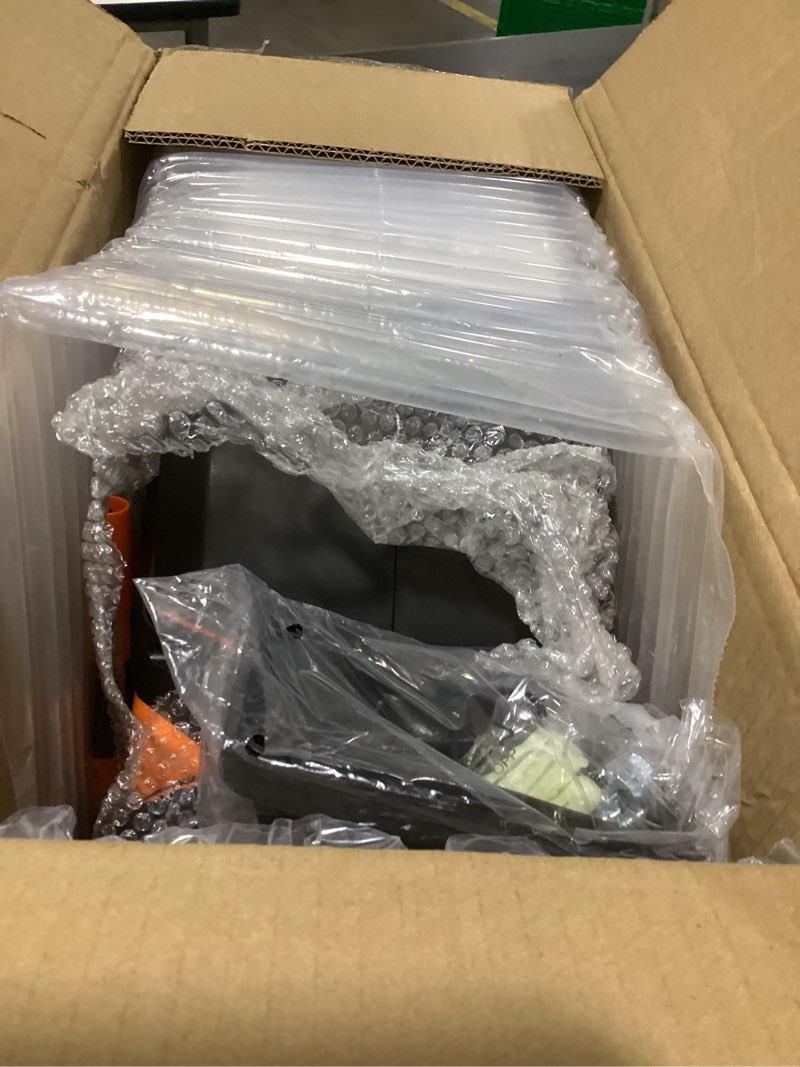 Condition photo showing New/Like New for ayleid retractable garden hose reel,1/2 in x 65 ft wall mounted hose reel, with 9- function sprayer nozzle, any length lock/slow return system/wall mounted/180°swivel bracket (black) 65ft deep black
