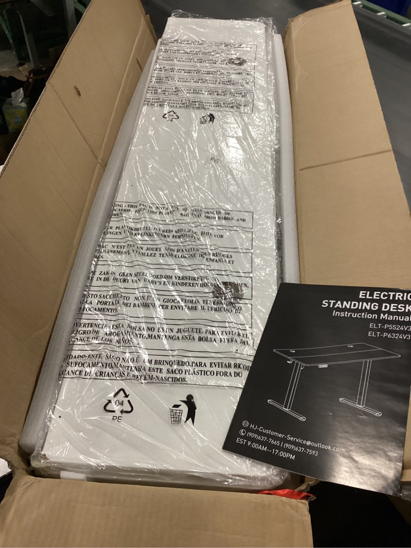 Condition photo showing New/Like New for Height Adjustable Electric Standing Desk, 48 x 24 Inches Sit Stand up Desk, Memory Computer Home Office Desk with Two-Piece Desktop (White)