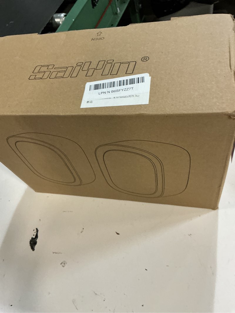Condition photo showing Good Condition for saiyin powered bluetooth bookshelf speakers for record player, 40w stereo sound speakers with 3-inch woofer, dual-curved horn bass reflex port and optical/aux/tv-arc for turntable/pc/tv, pair