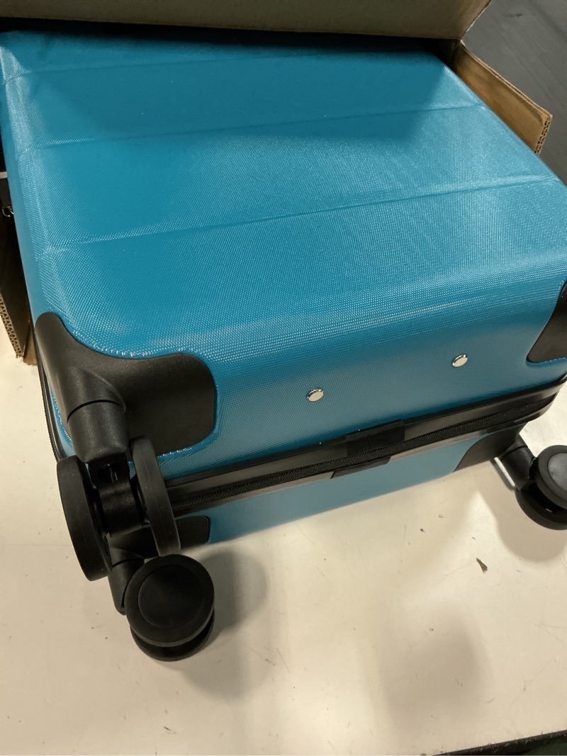 Condition photo showing Good Condition for hanke 16 inch underseat carry on luggage with wheels hard shell mini small suitcases carry on bag for airline approved tsa luggage lightweight travel suitcase(caribbean blue) underseat 16-inch caribbean blue