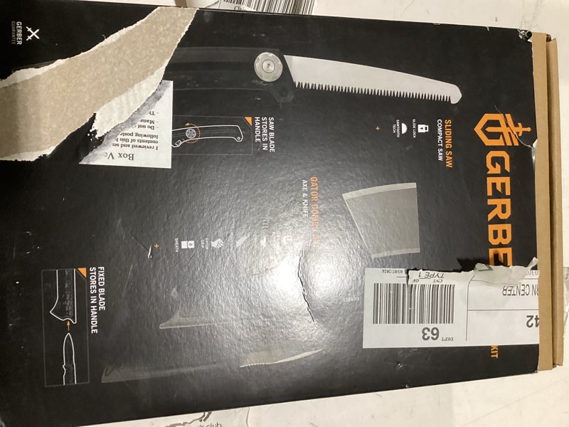 Condition photo showing Good Condition for gerber gear 3-in-1 axe, knife, and saw combo set