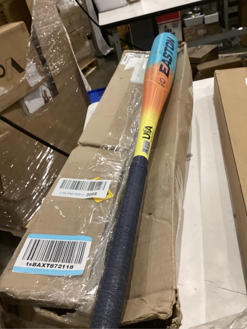 Condition photo showing As Is for Easton | Speed Comp Baseball Bat | USA Baseball | -10 / -13 Drop | 2 5/8" Barrel | 1 Pc. Composite -13 30 Inch Yellow / Orange / Blue