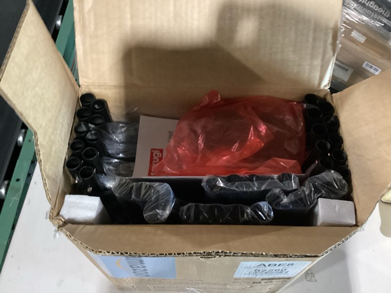 Condition photo showing Good Condition for sakugi storage shelves, 5-tier heavy-duty metal organizer rack, adjustable garage shelf with leveling feet, black, 33.1" w x 12" d x 71" h