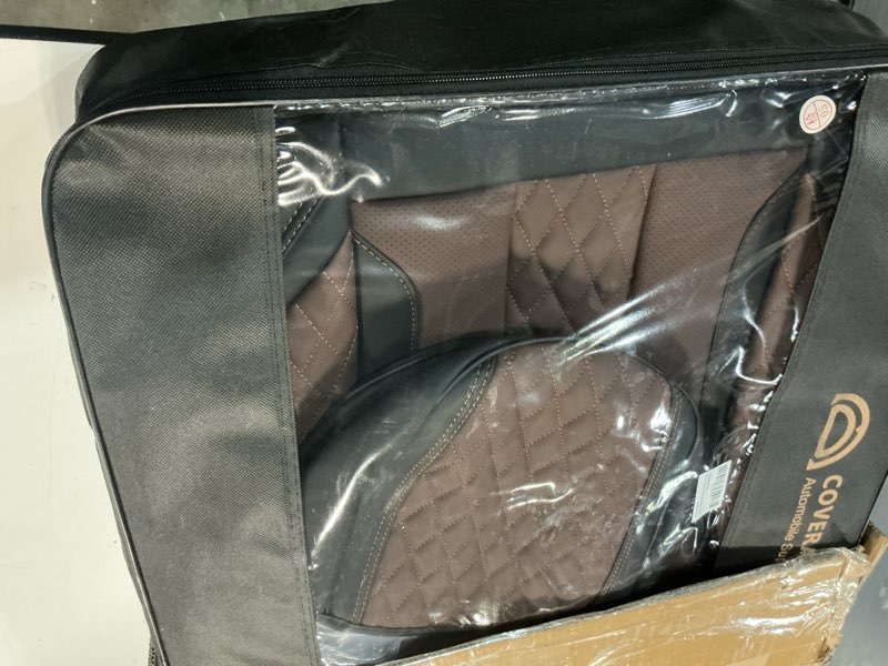 Condition photo showing Good Condition for Coverado Car Seat Covers, Seat Covers Front Seats, Coffee Car Seat Cover, Waterproof Car Seat Covers, Car Seat Cushion, Front Leather Seat Protector Fit for Most Cars Coffee/Black FrontPair